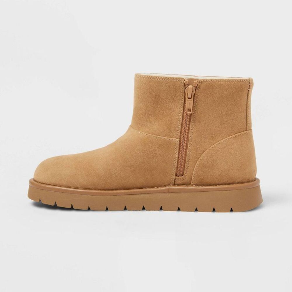 Women’s May Suede Boots with Memory Foam Insole - Universal Thread Tan 10 - Picture 2 of 4